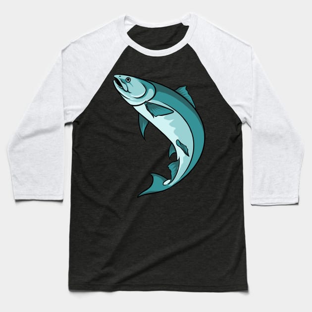 Fish Fishing Baseball T-Shirt by fromherotozero